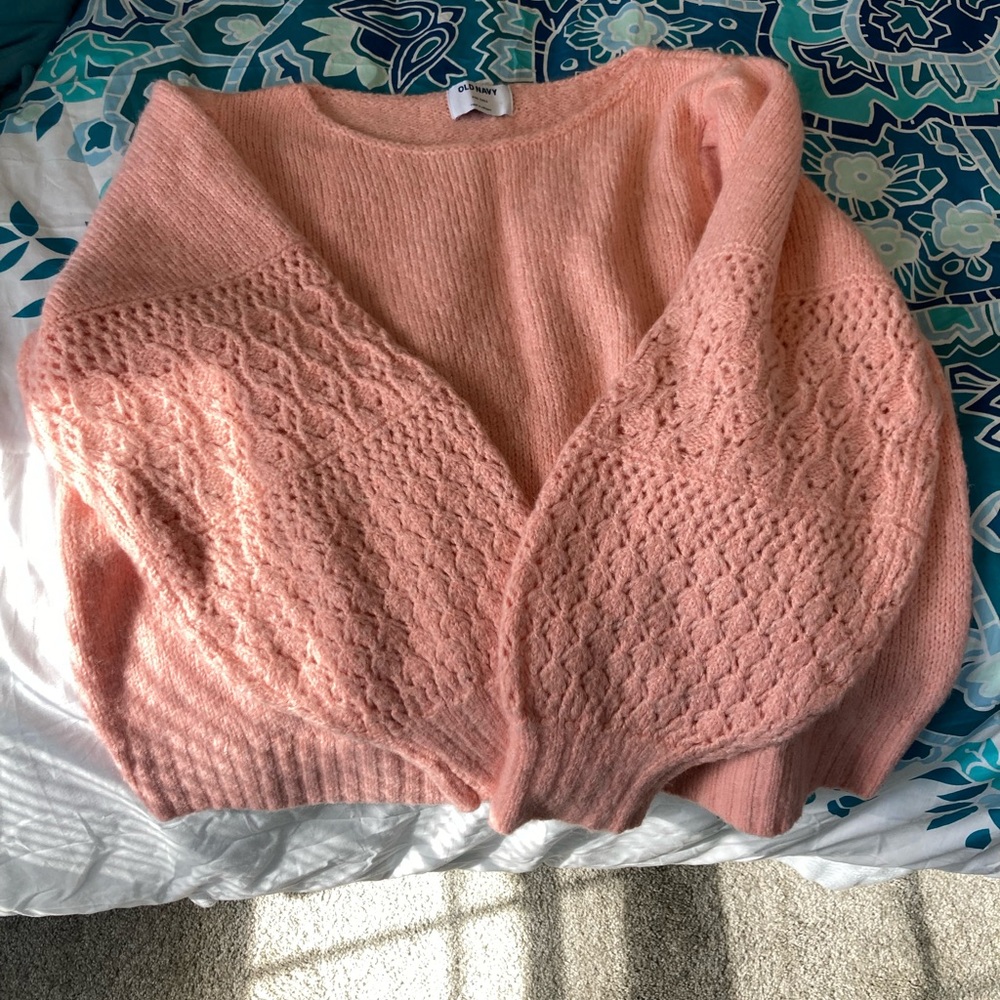 Old Navy Boatneck Pointelle-Knit Pullover Sweater XXL Tall